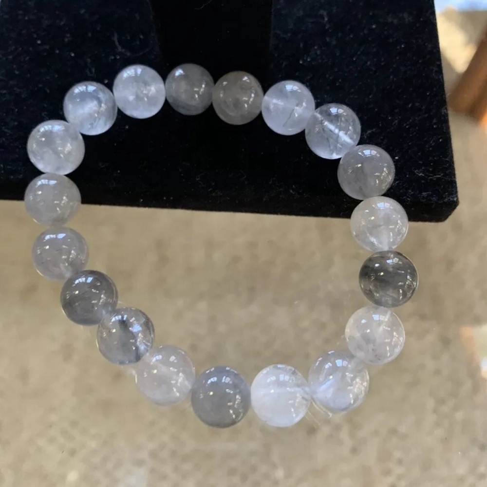 Stormy Quartz Luxe Stretchy Bracelet *museum Grade By Hespera New